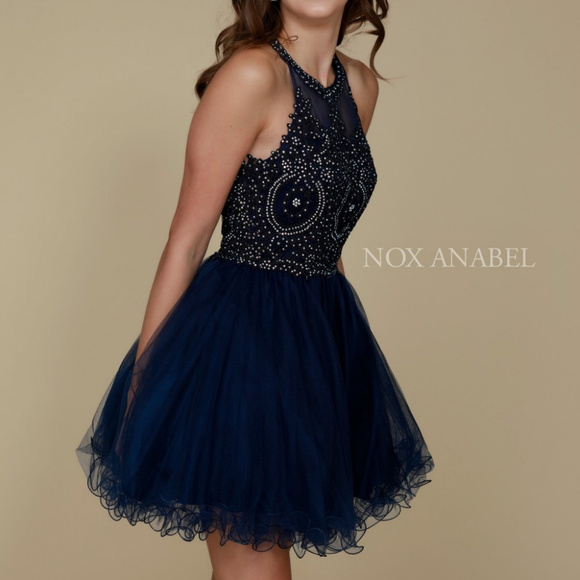 Homecoming High Neckline Short Dress B652 - Picture 2 of 4
